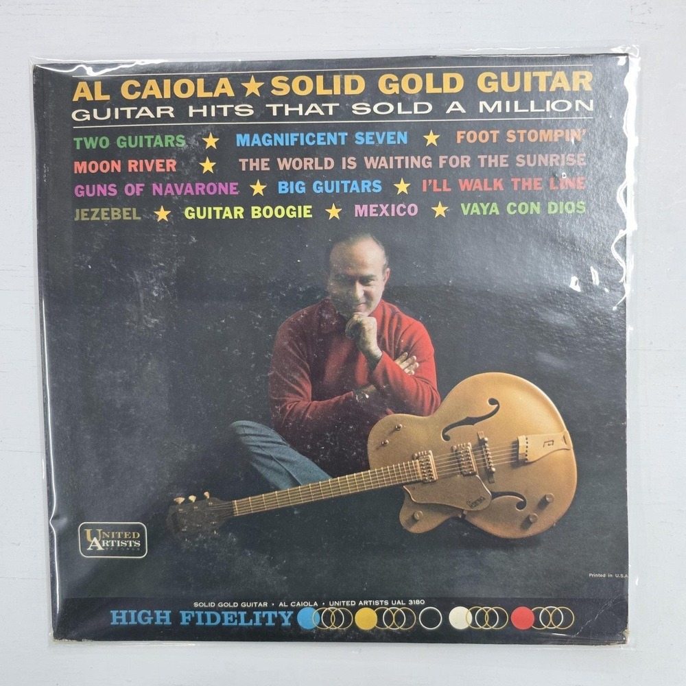 Al Caiola Solid Gold Guitar LP VG+/VG Instrumental 1960 Vintage Vinyl UAL 3180